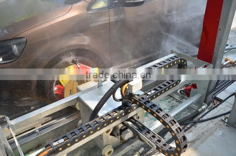 12Brushes Tunnel, Brush Car Wash, Tunnel Car Wash Equipment GT-R800 49000USD 12Brushes Wheel Wash Chassis Washing Polish