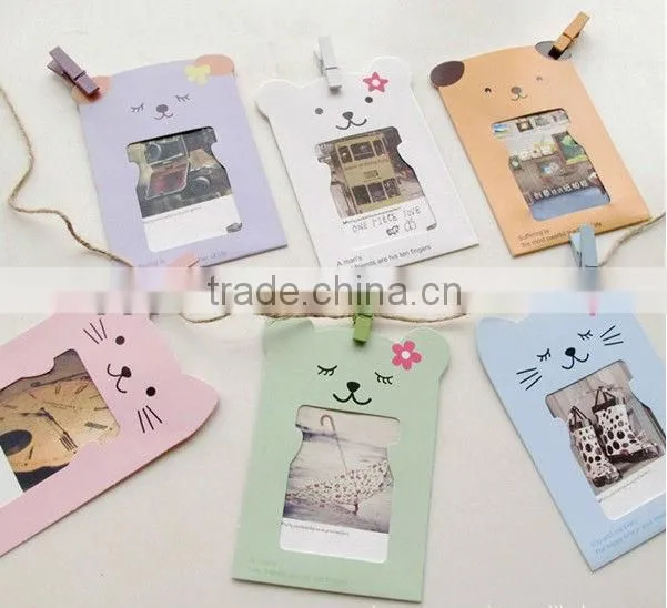 Fancy originality paper photo frame,little bear photo frame