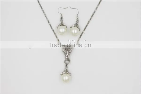 Wholesale popular jewelry set alloy gold & silver necklace & earrings jewelry set