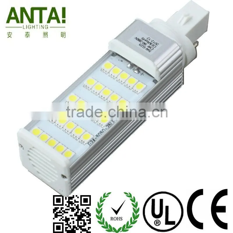 house useful 5W PL LED bulb G24 ROHS lamp 2 pins aggressive price