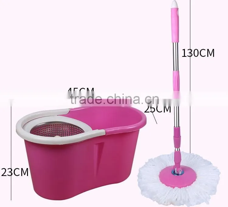 Hot selling stainless steel basket microfiber spin mop with low price