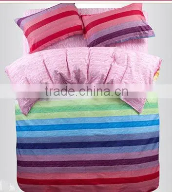 Colorful printed cheap soft home korean style bedding set