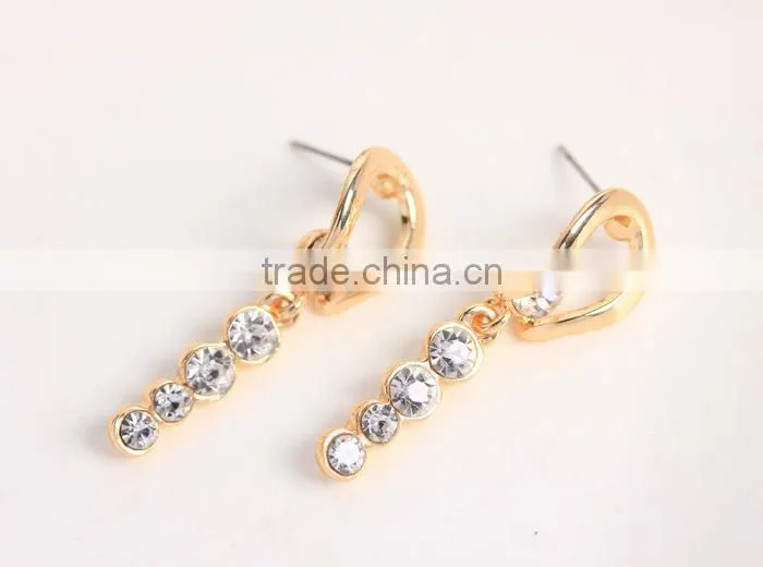 Fashionable design ear studs diamond stud earrings cheap wholesale stud earrings