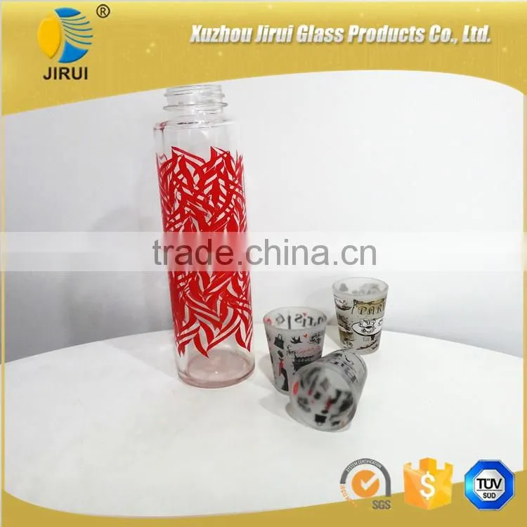 600ML water custom glass sports bottles