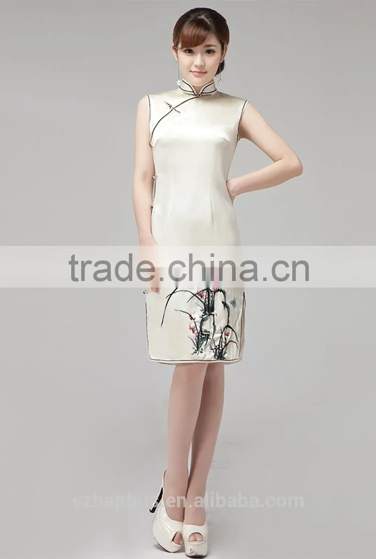 2015 High fashion dress , women embroidered dress in china