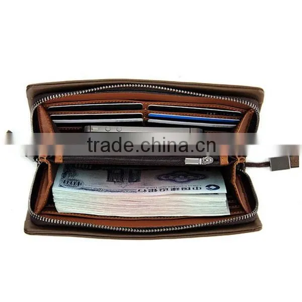 2016 newest style wallet men's Clutch bag card-slot pu leather cell mobile phone case