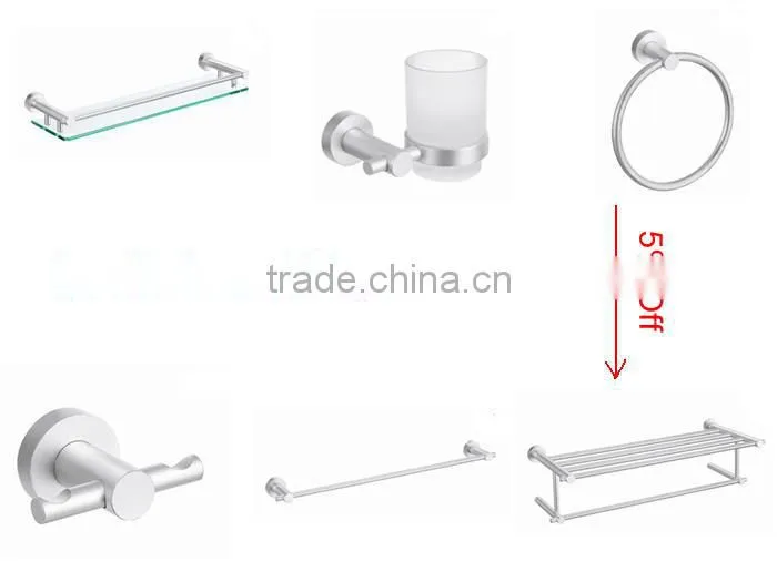 aluminum dual tier corner glass shelf