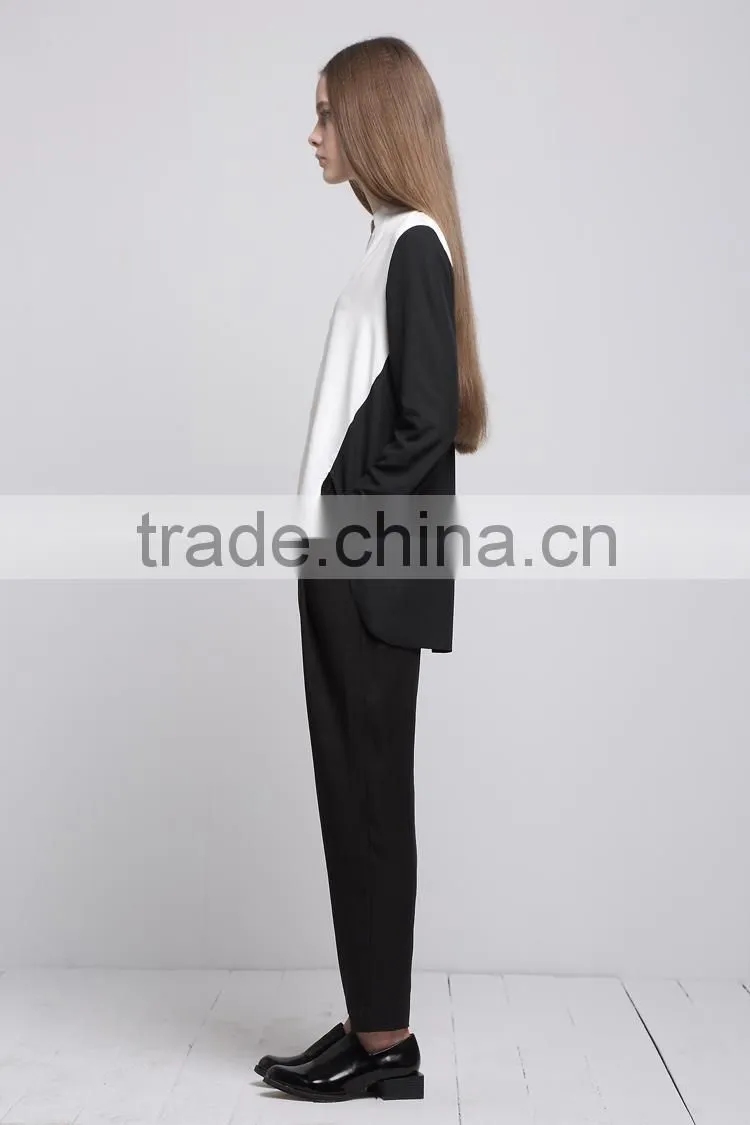Black and white woman winter blouse