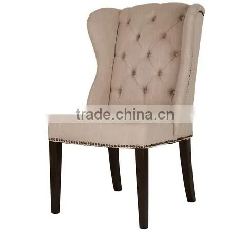Home Decor High Quality Fabric Wingback Dining Chair