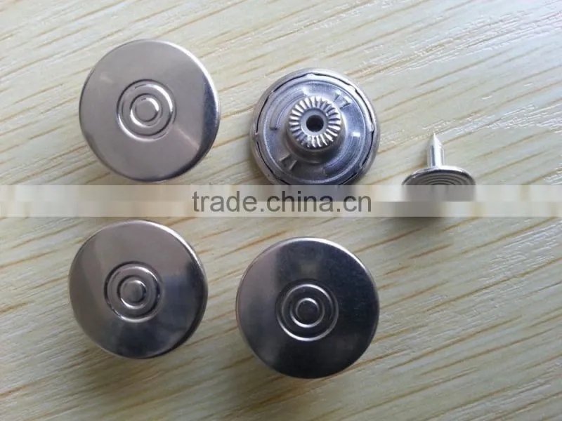 27L Metal (Brass Material) Jeans Button in Silver color --- JB1412004