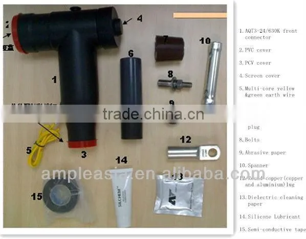 630A 24kV Screened Separable Front Tee Cable Connectors