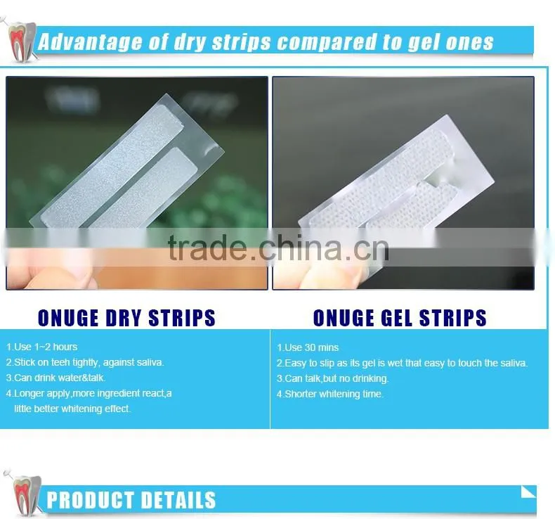 Efficient PEROXIDE Teeth Whitening Bleaching Strips HP or ZERO Peroxide