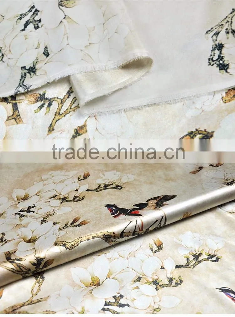 High Quality Cheap Custom Print Stretch Silk Fabric