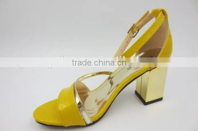 latest New high class middle heel Ankle Strap Buckle Women Sandals