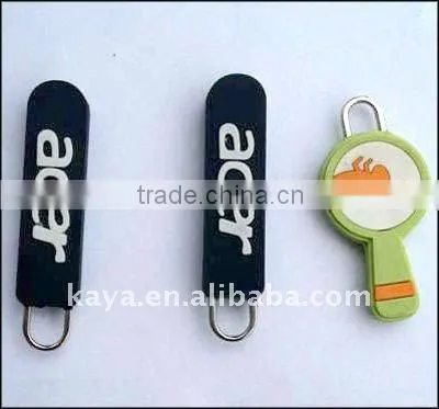 Fancy soft pvc zipper puller