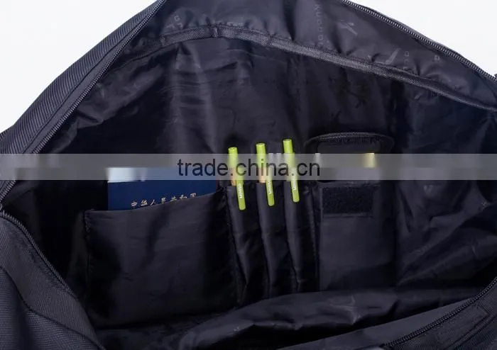 Multifunctional black hiking backpack with laptop compartment