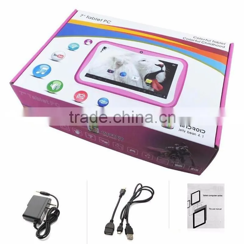 Hot Sale rugged 7 inch android 4.4 Children learning computer machines super smart tablet pc