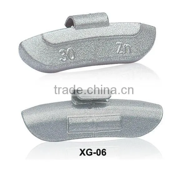 Zinc clip-on balance weight