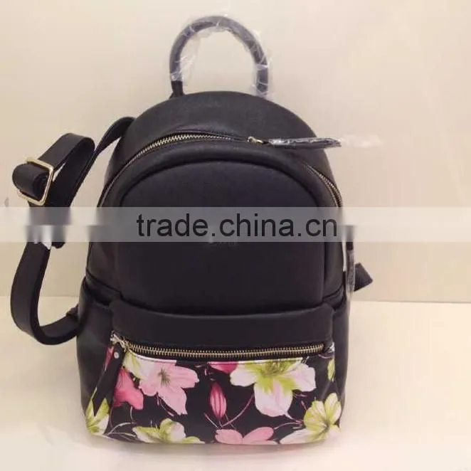 Fancy Girl Flower PU Backpack