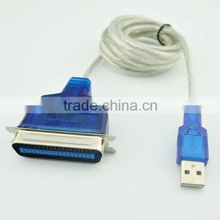 Manufacturer price nickel plated usb 2.0 to parallel 25pin printting cable for printer machine