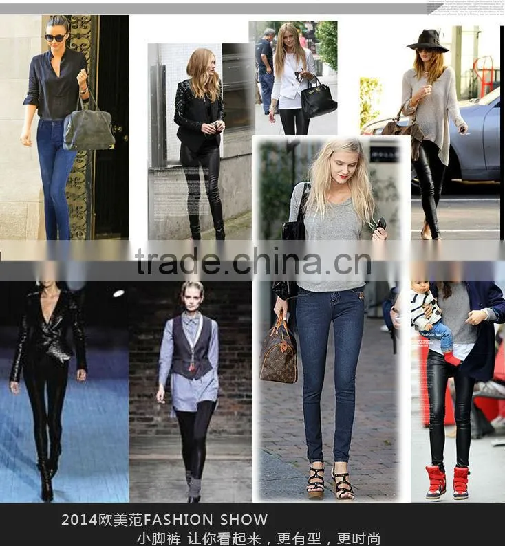 Best selling 2015 new style European style skinny jeans, fashion pencil jeans ladies pants,wholesale elastic women jeans