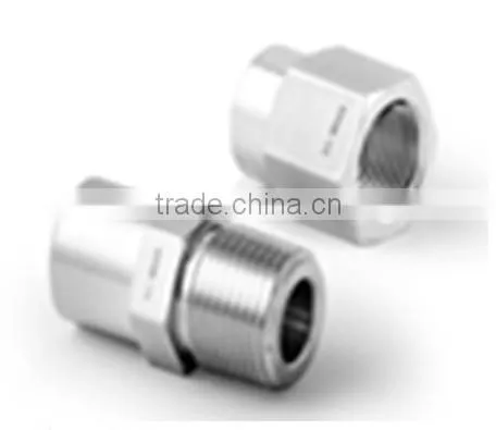 Instrumentation Double Ferrule Stainless Steel 316 Tube Fittings Straight butt weld pipe fitting Connector