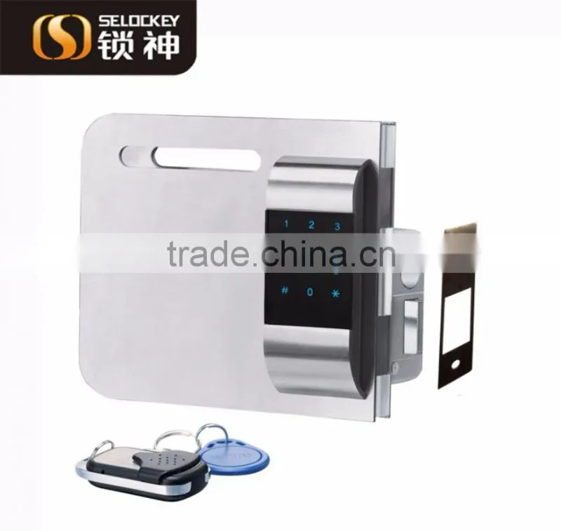 Electronic lock glass door, wireless lock with password for single door(LY15CR2-11BM)