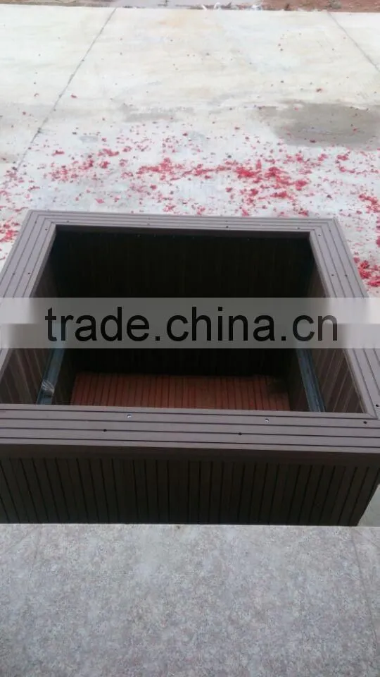 WPC flower box made of eco-friendly WPC material for outdoor usage