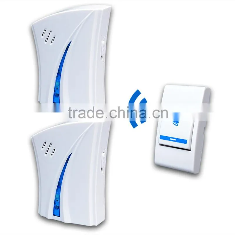 Wireless Door Bell 80m Home 2 Receivers Remote Control Chime 36 tunes Doorbell