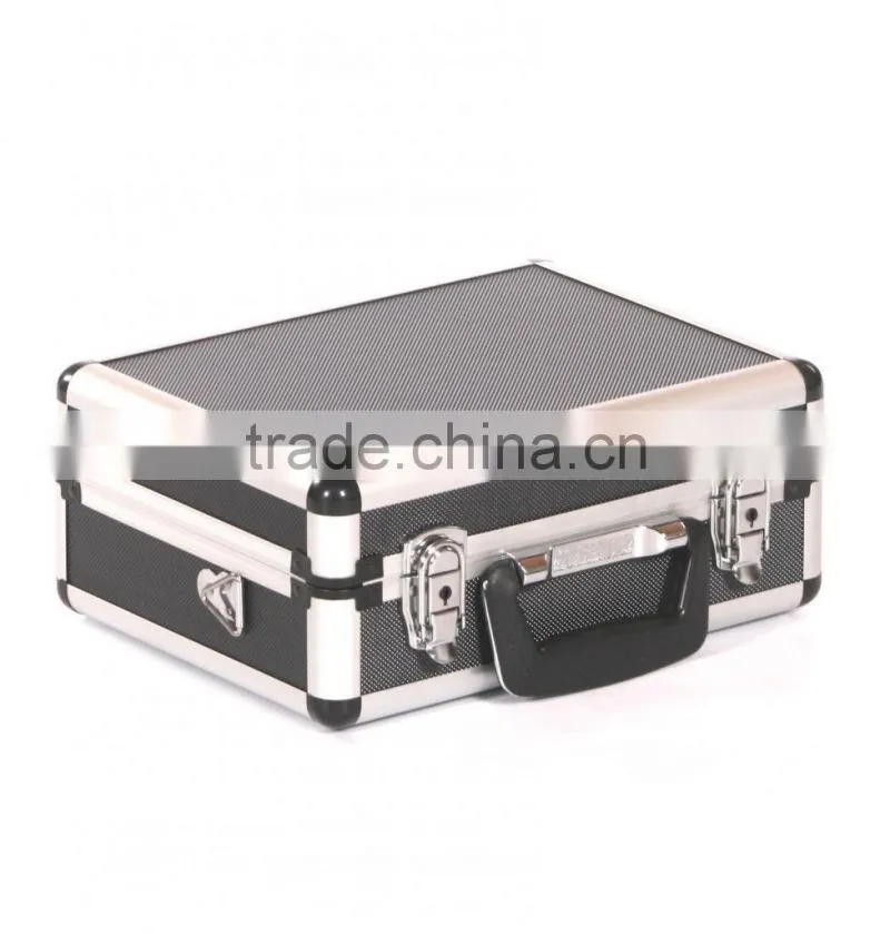 Crystal aluminium hard camera photography flight carry case storage box black