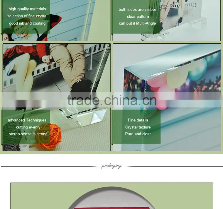 Sunmeta directly sublimation decoration photo crystal, crystal for christmas gifts