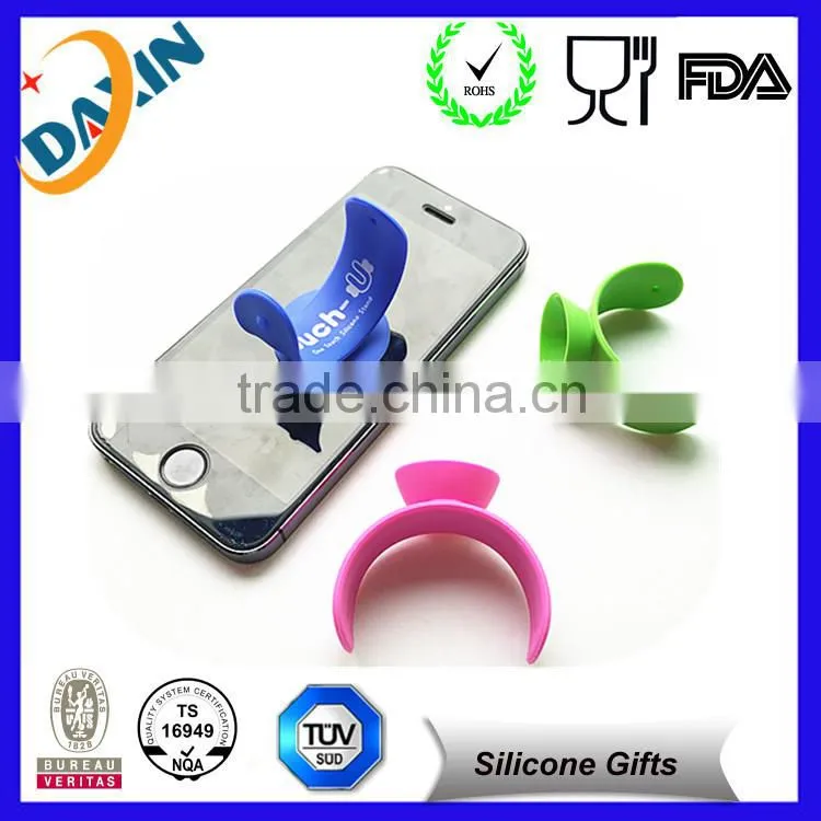 New design colorful various silicone plastic silicone mobile phone stand