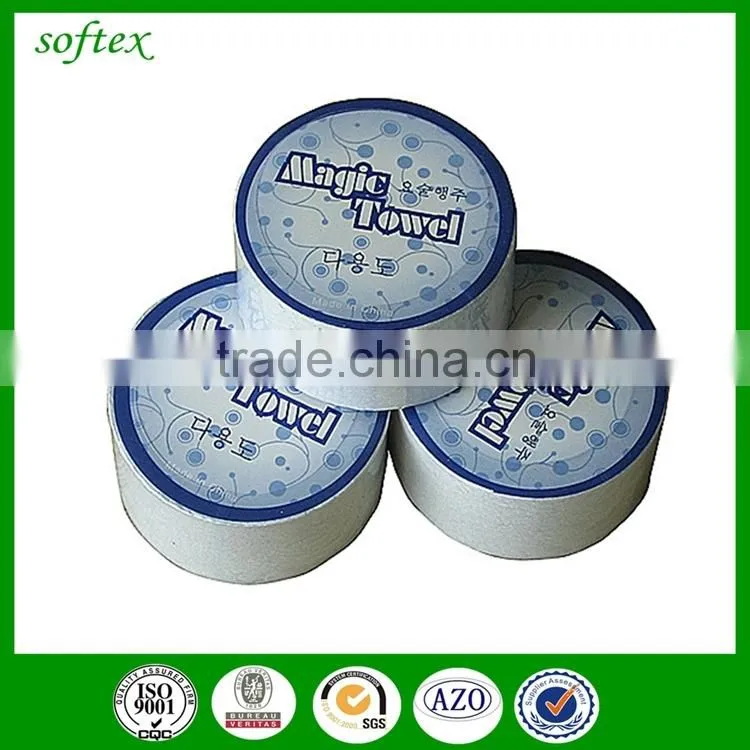 100% cotton compressed towel magic towel with your logo