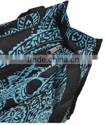 fancy printed fashionable and large capacity tote bag