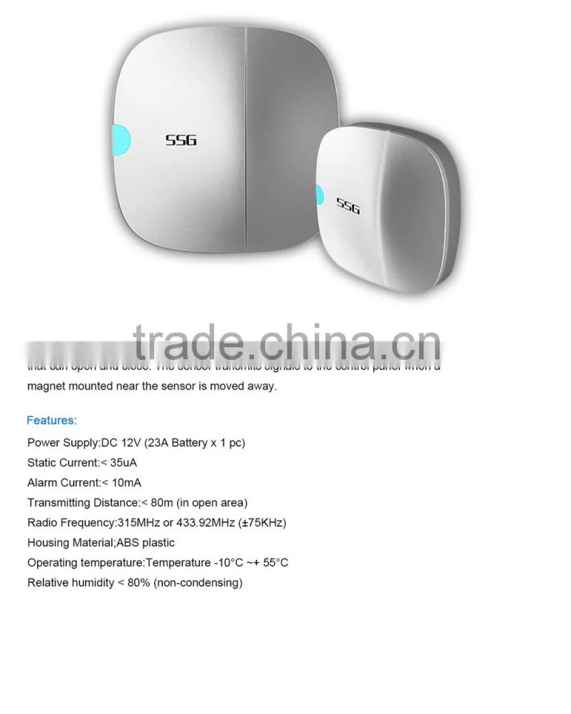 AC 110V 220V siren 433MHZ with flashing light battery backup