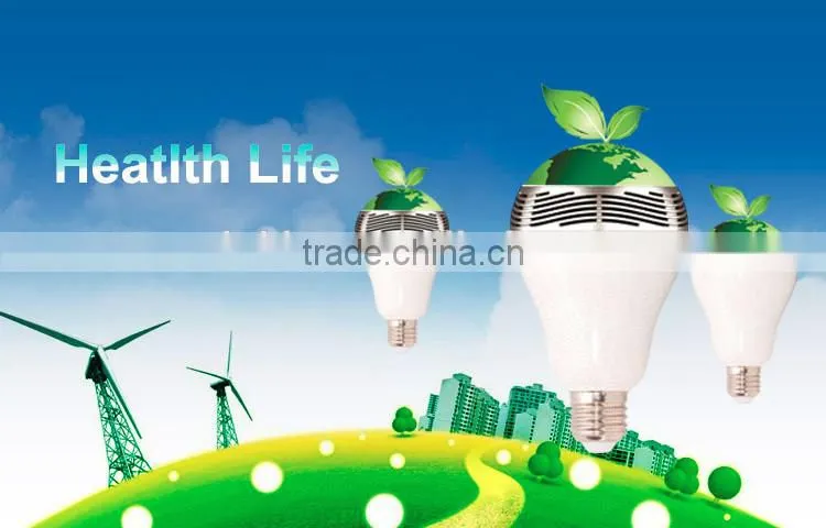 Long Spantime Music changable colors wireless high quality safety mini Speaker Bluetooth LED Light Bulbs for Android and IOS App