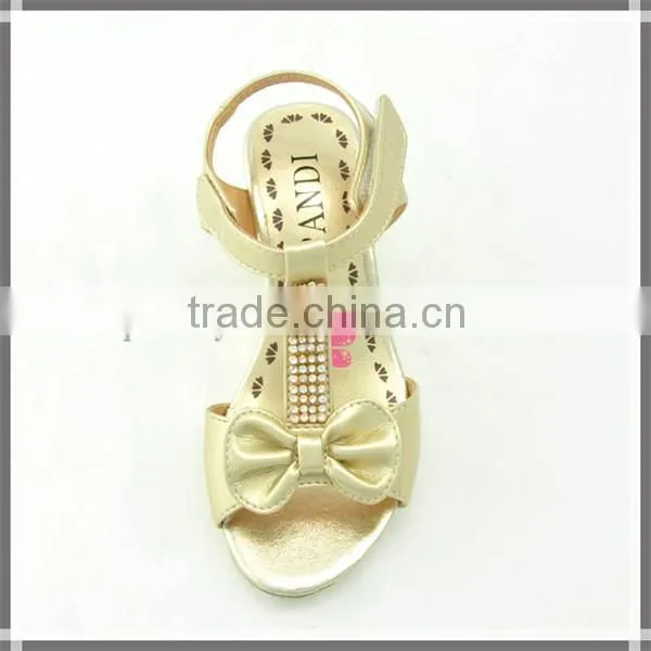 Hot sale china cheap girls sandal high heel with bow