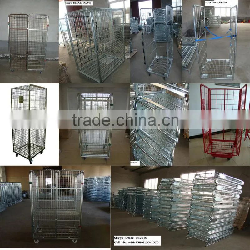 4-sides Foldable Mesh Steel Roll Container
