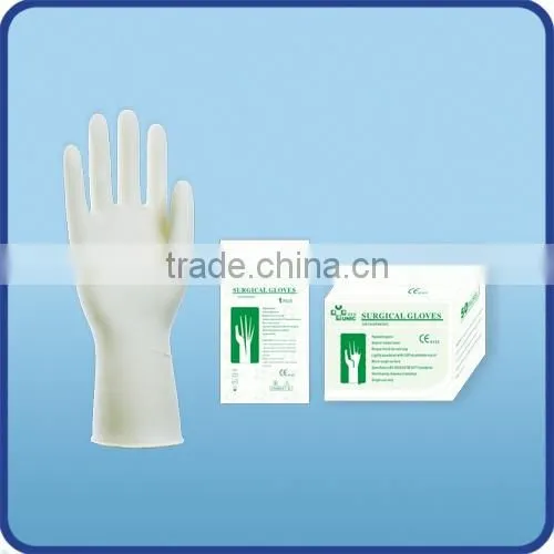 Natural latex surgical glove