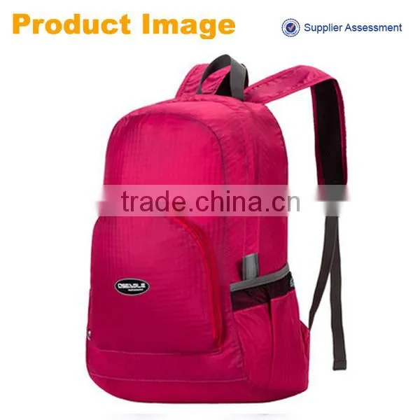 2016 hot sale waterproof fashion school bag, foldable soft bag