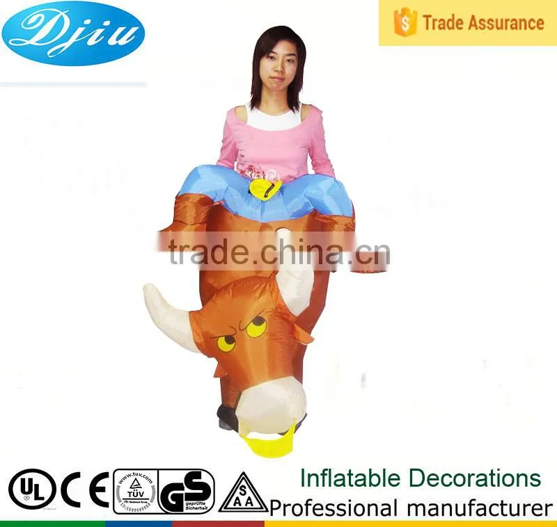 DJ-CO-110 brown cow costume inflatable cow costume inflatable body launcher