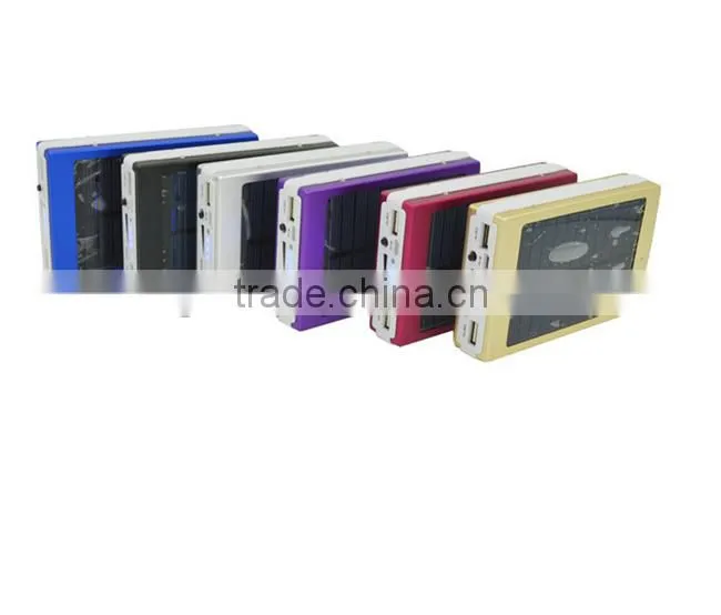 Portable Waterproof External Mobile Solar Power Bank with Build-in Flashlight For Outdoor