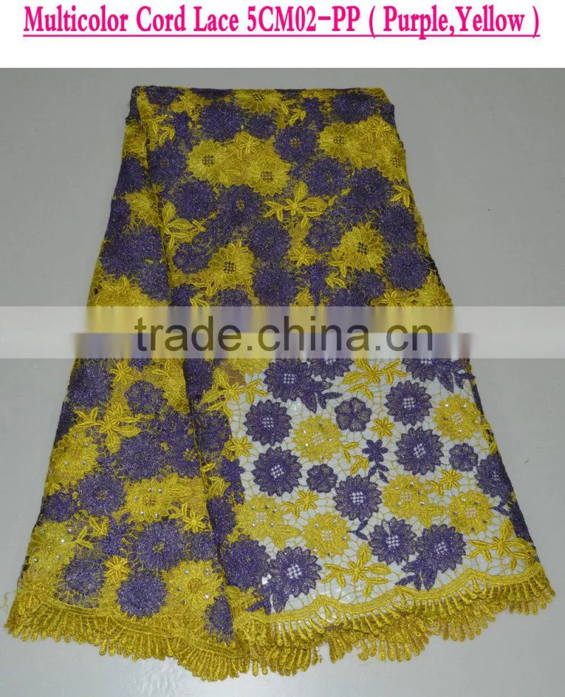 2015 top quality lace fabrics latest design african cord lace fabric white bridal lace fabric with breads