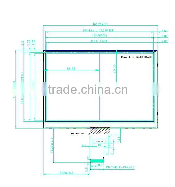 Stand TFT LCD High Resolution 1024*600 7"inch stand-alone TFT LCD Monitor