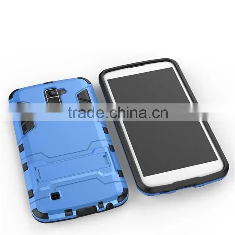 2 in 1 Tough Iron Man Armor Case Cover For LG K10 With Kickstand Case