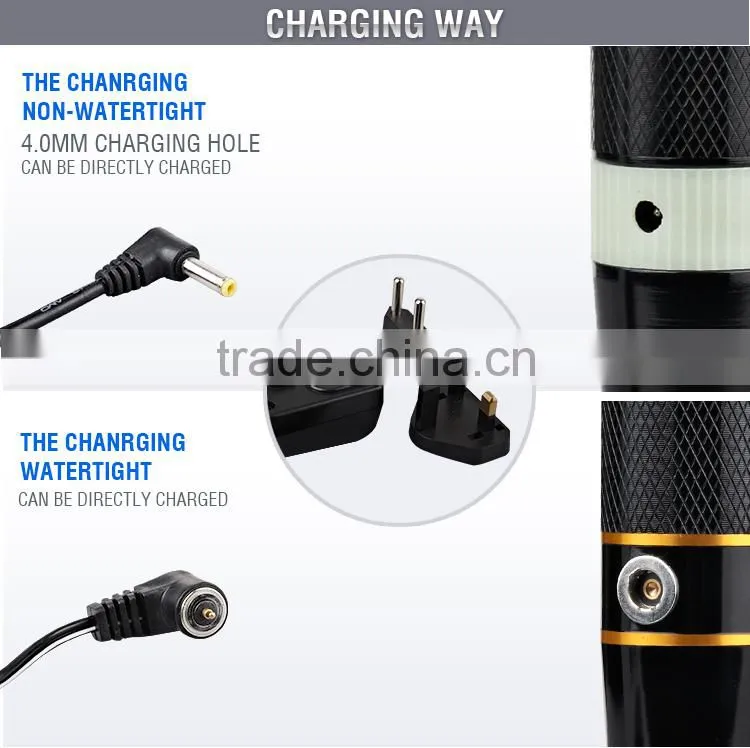 JD-8028 D2 LED Aluminium rechargeable torch / flashlight
