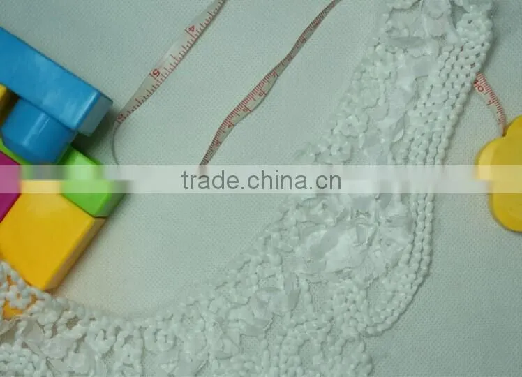 Chiffon Lace Accessory Bead Necklace Chiffon Cord Embroidery Lace Collar