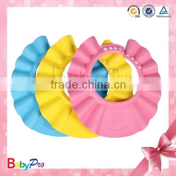 2015 New Product Zhejiang China Manufacturer Hair Products Infant Protective Hat Colorful Baby Shower Cap