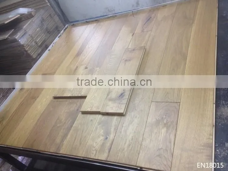 New Design Smoked And Hand Wax oiled Treatment Oak Wood Flooring