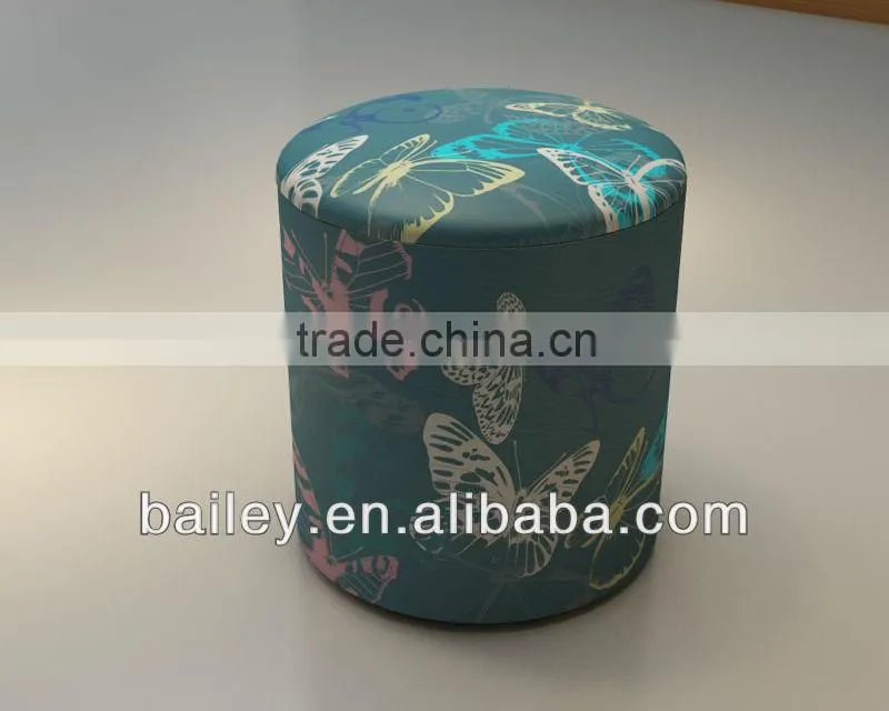 round wicker ottoman